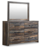 Drystan Panel Bed with Storage, Dresser and Mirror