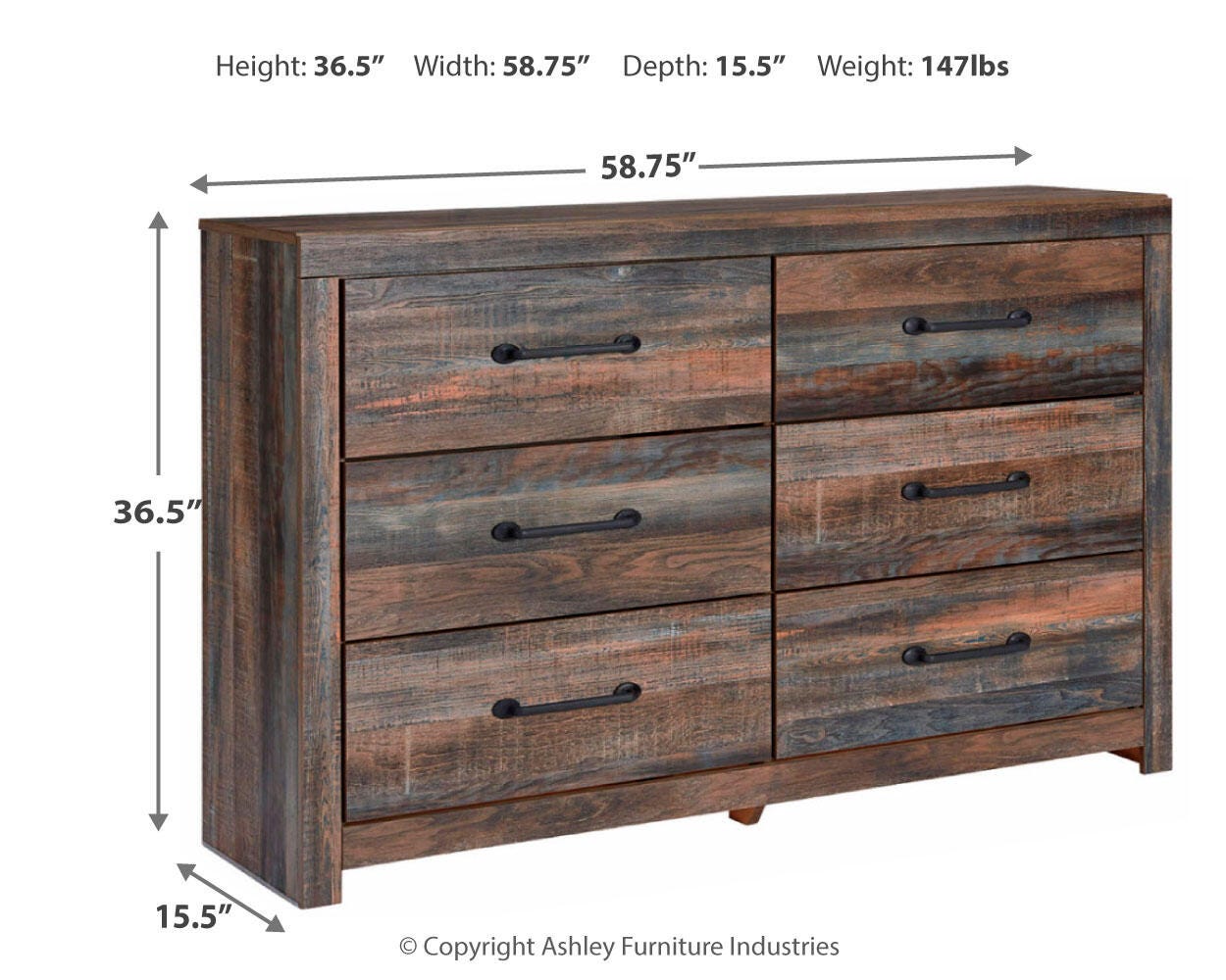 Drystan Panel Bed, 2 Dressers, Mirror and 2 Nightstands