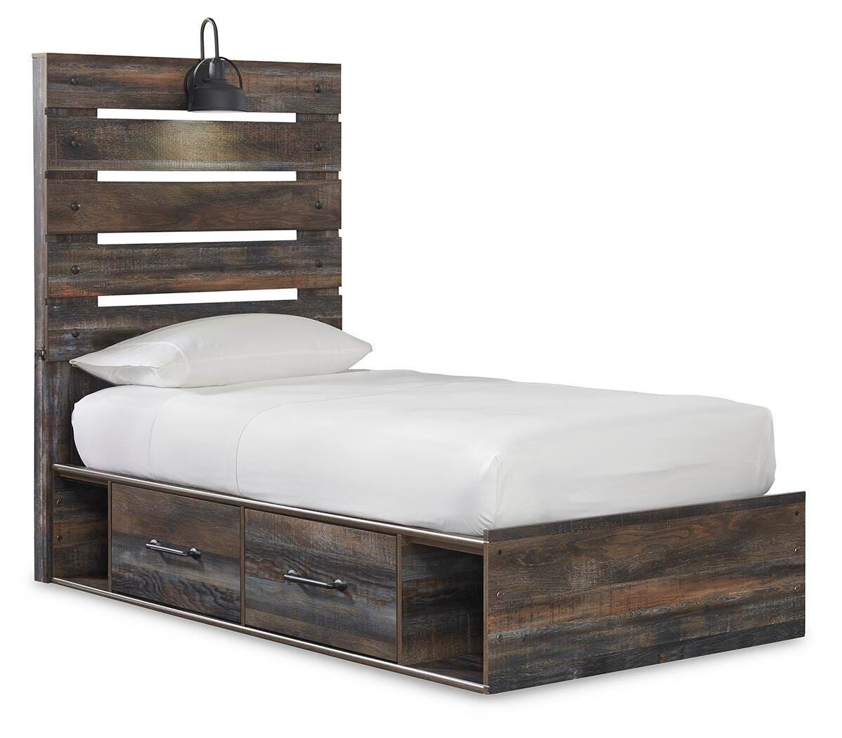 Drystan Panel Bed with 4 Storage Drawers