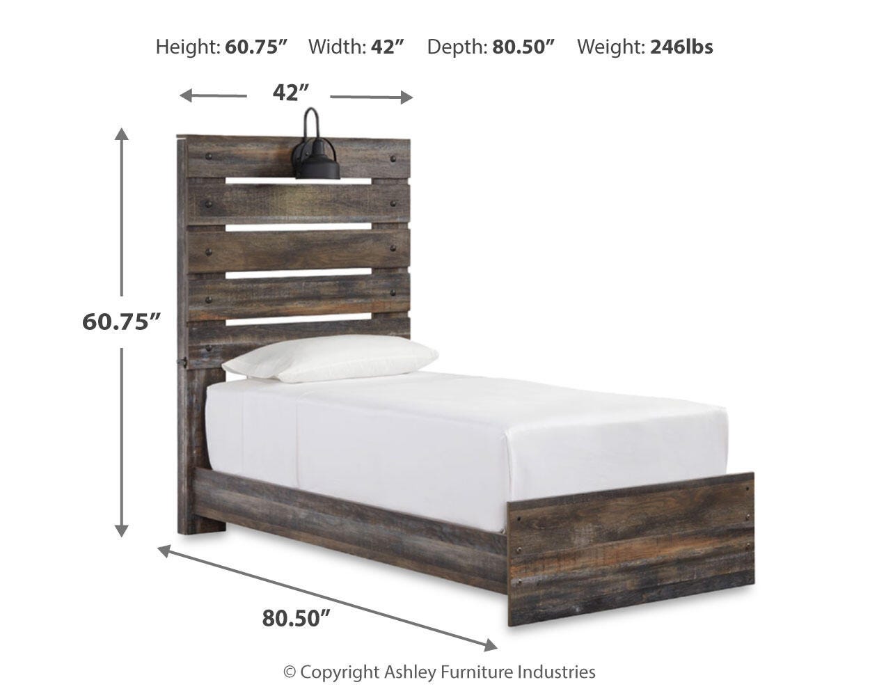 Drystan Panel Bed with 4 Storage Drawers