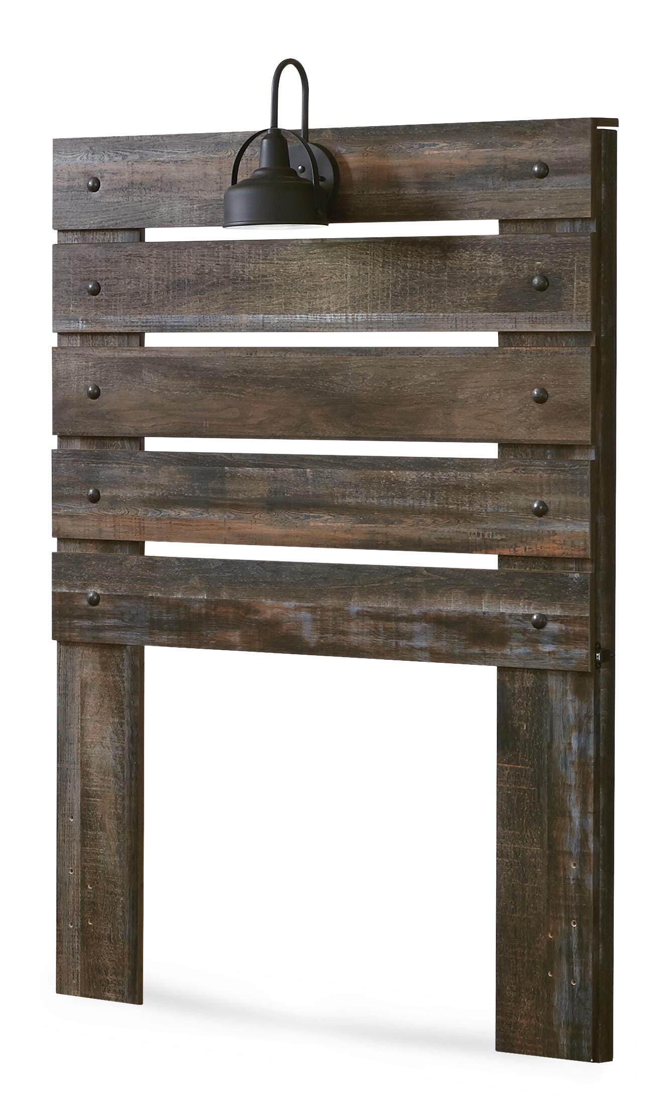 Drystan Panel Headboard with Mirrored Dresser and 2 Nightstands