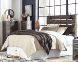 Drystan Panel Headboard with Mirrored Dresser