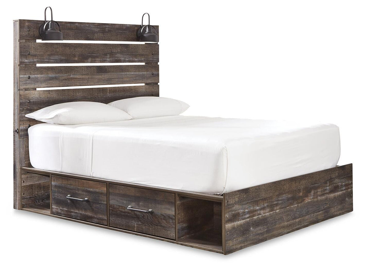 Drystan Panel Bed with 2 Storage Drawers