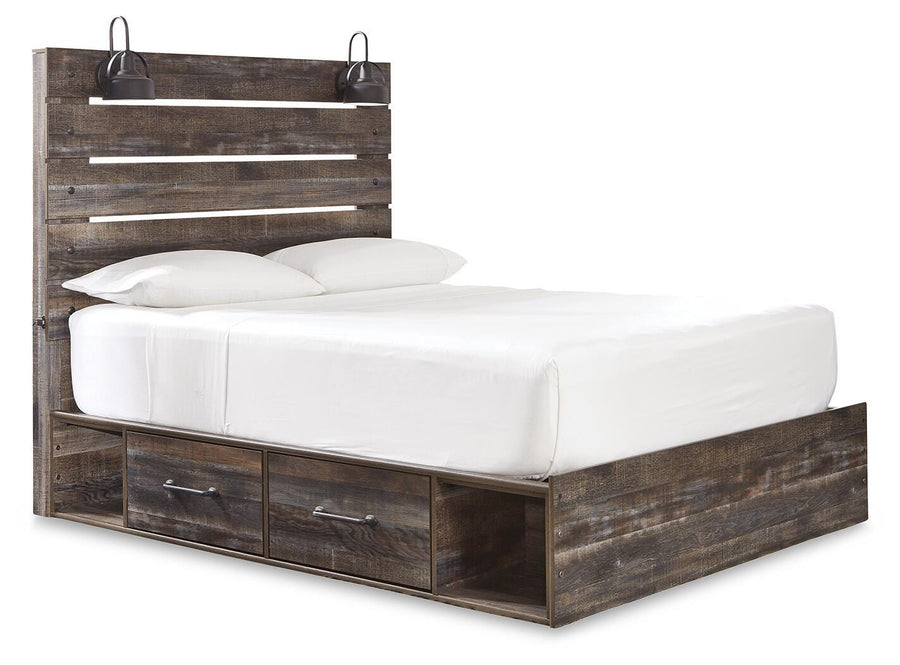 Drystan Panel Bed with 4 Storage Drawers