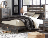 Drystan Panel Bed with 4 Storage Drawers, Dresser, Mirror and 2 Nightstands
