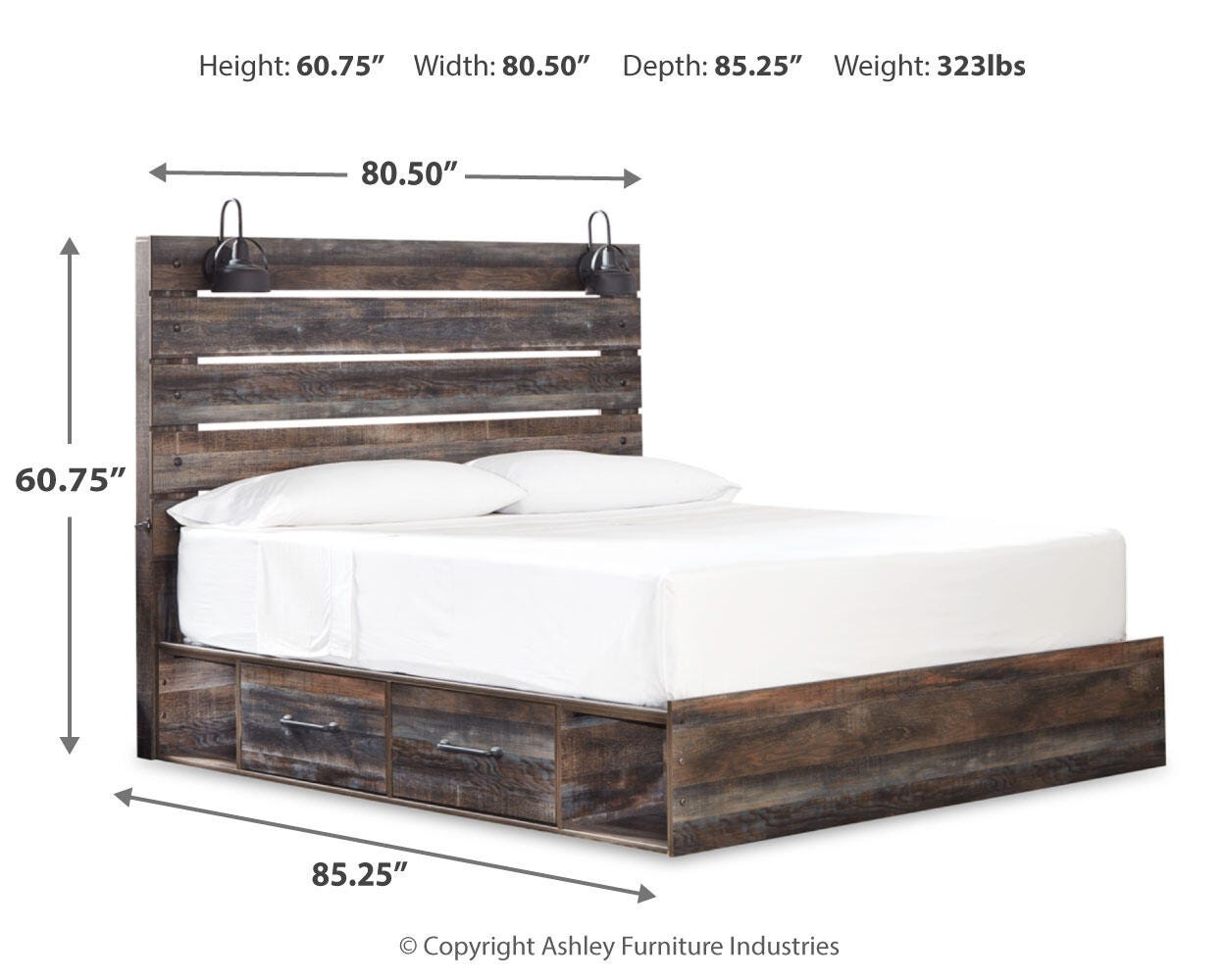 Drystan Storage Bed, Dresser and Mirror