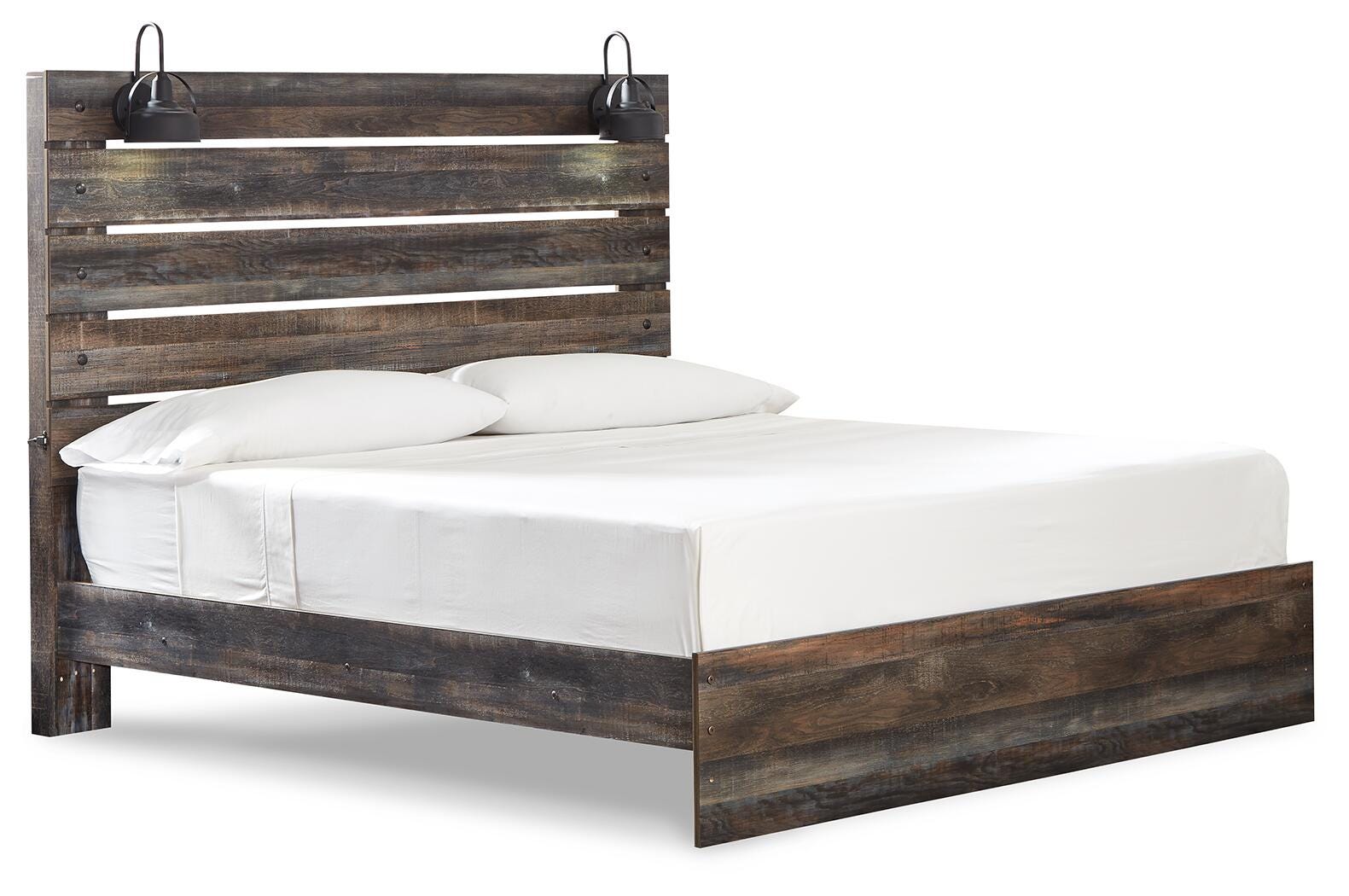 Drystan Panel Bed, Dresser, Mirror and 2 Nightstands