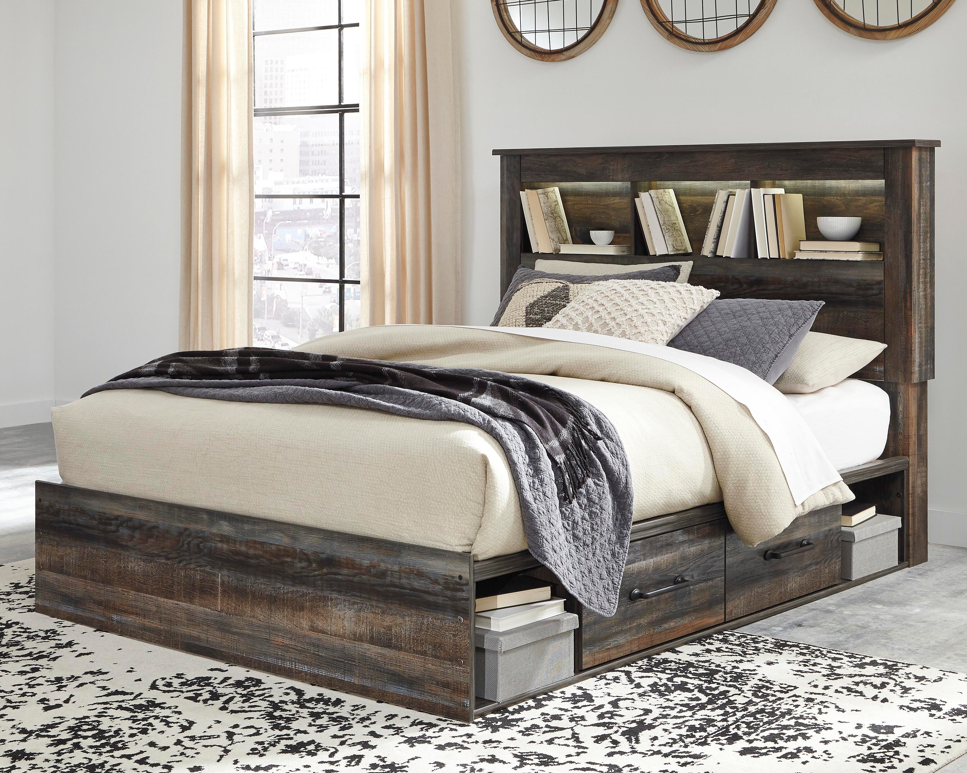 Drystan Bookcase Bed with 2 Storage Drawers