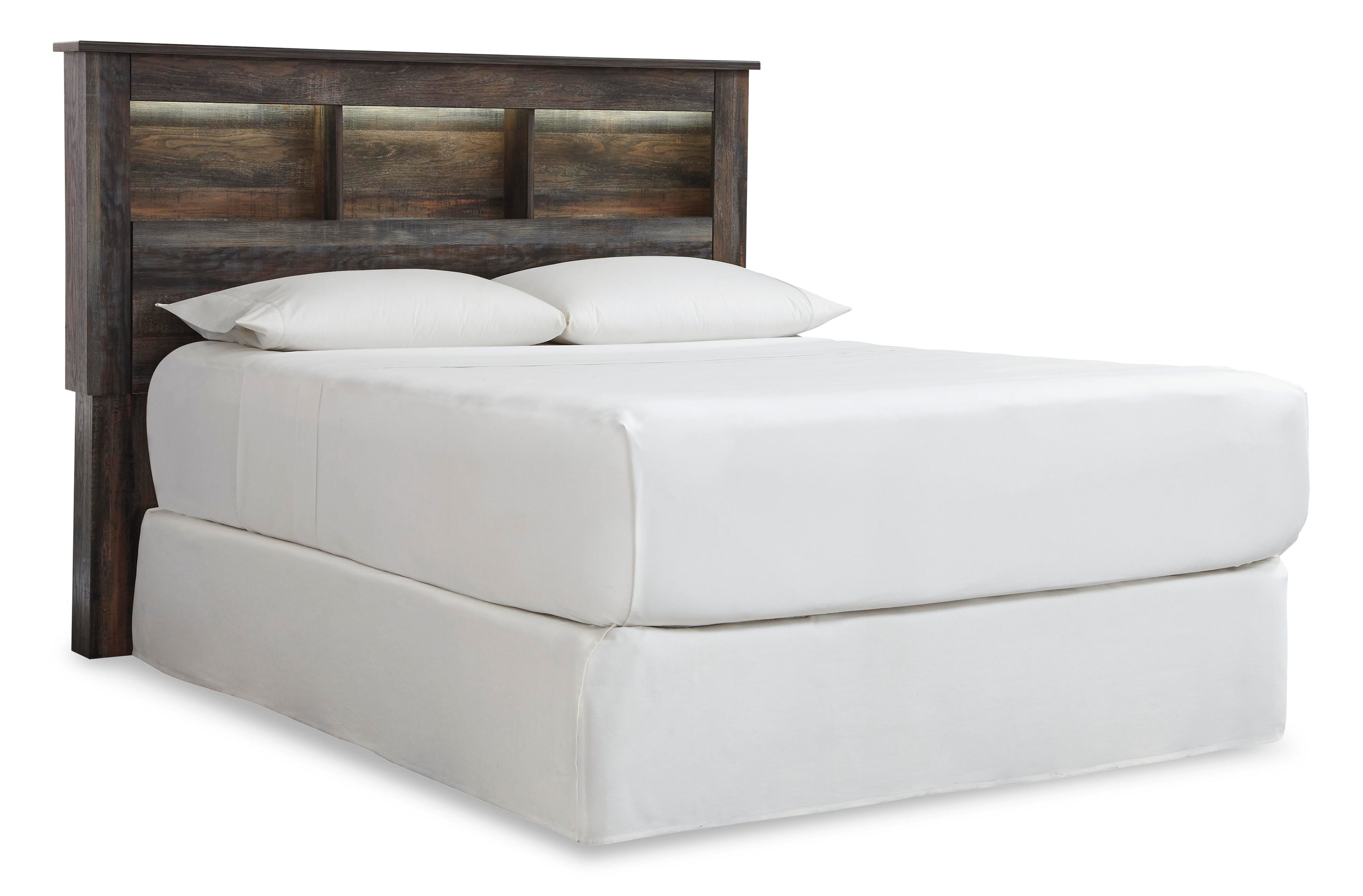 Drystan Bookcase Headboard with Mirrored Dresser