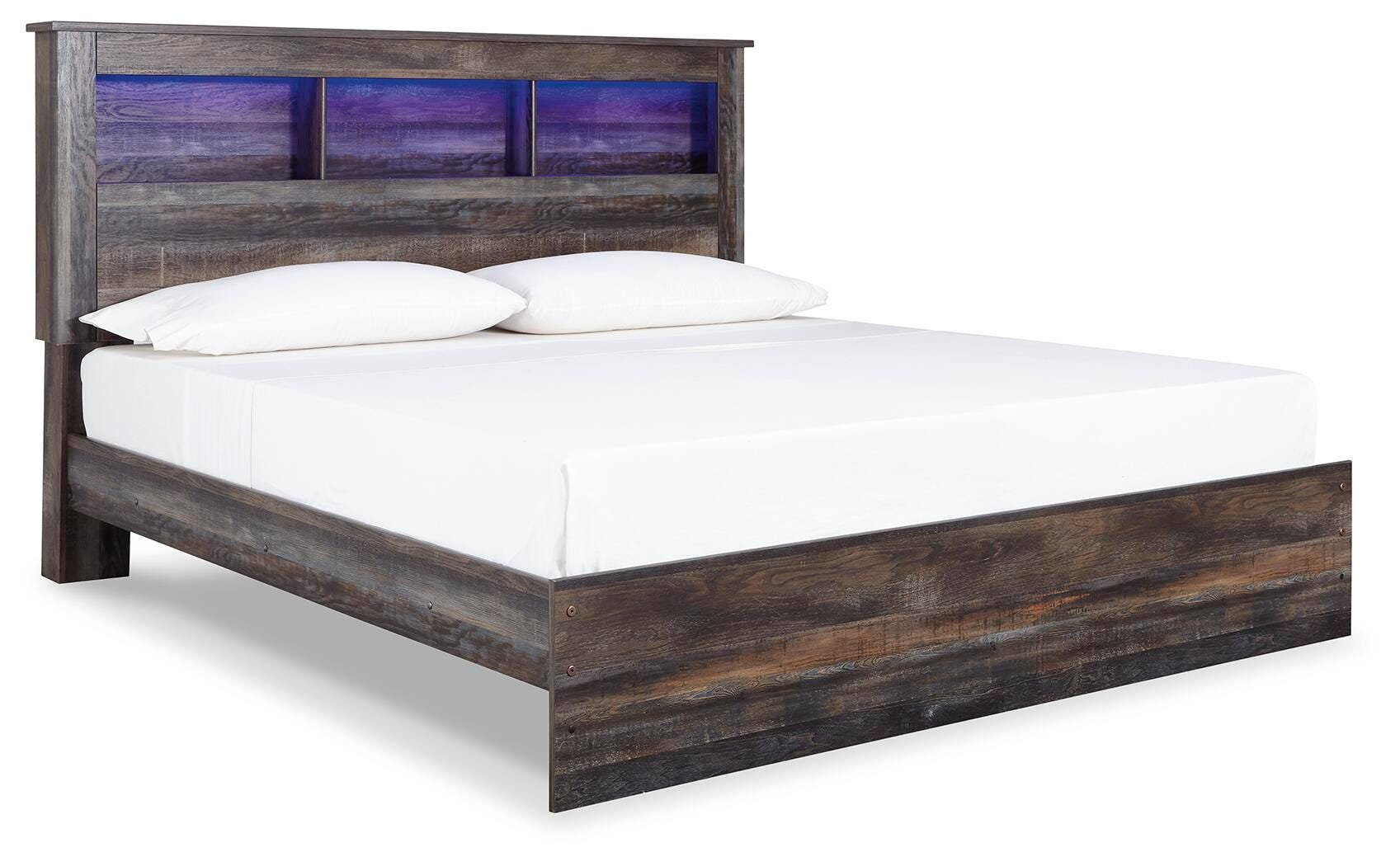 Drystan Bookcase Panel Bed, Dresser and Nightstand