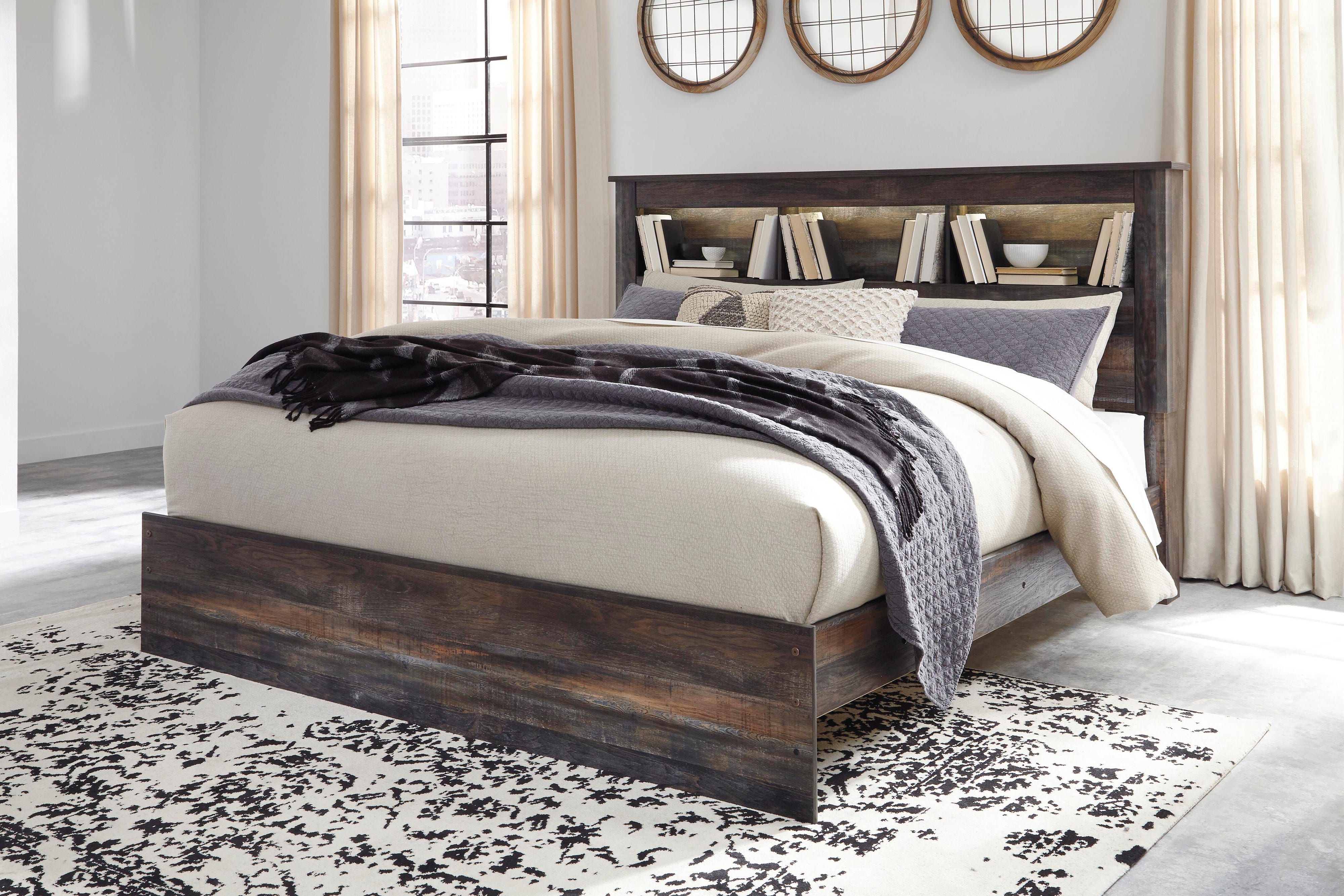 Drystan Panel Bed, Dresser, Mirror and 2 Nightstands