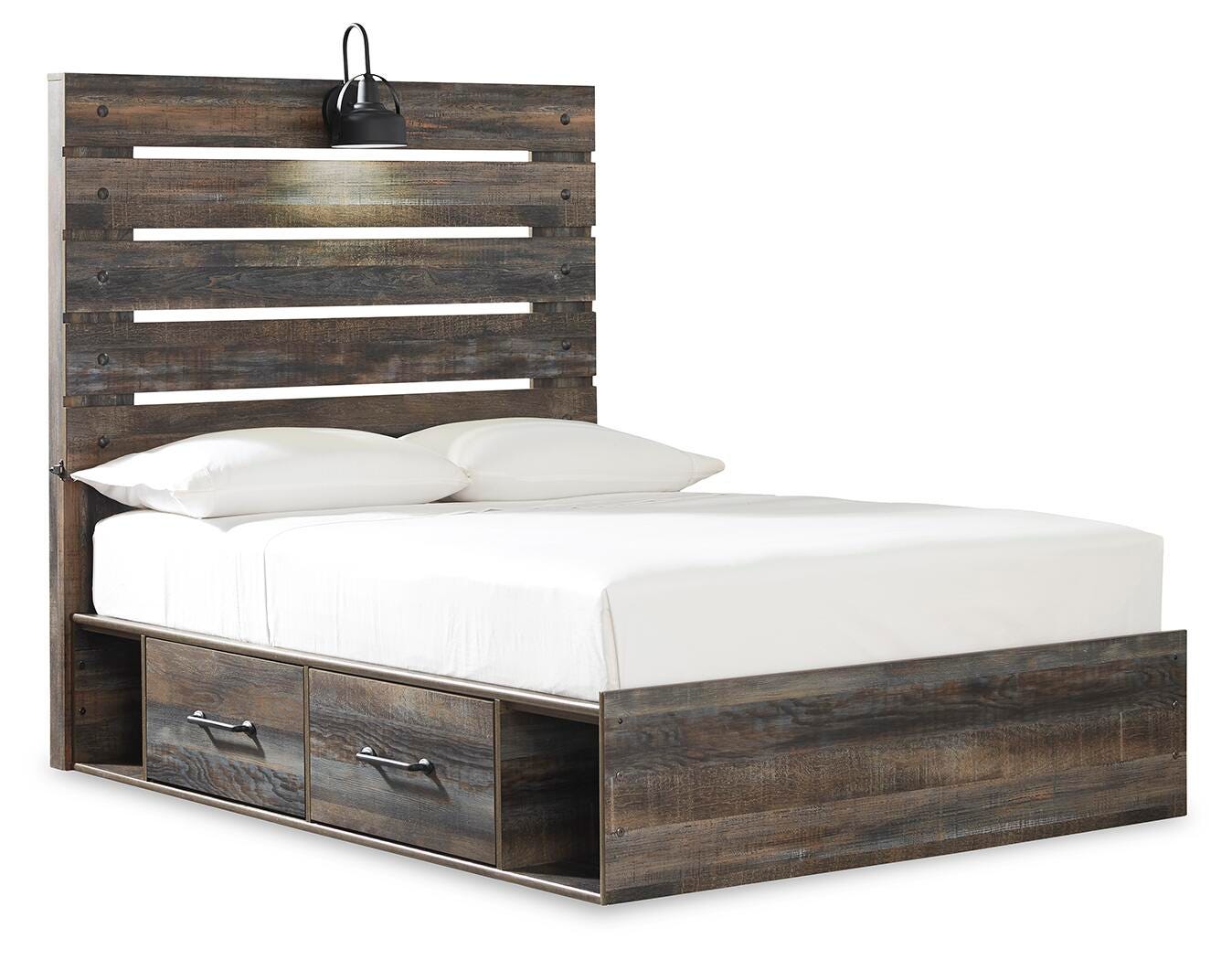 Drystan Panel Bed with 2 Storage Drawers