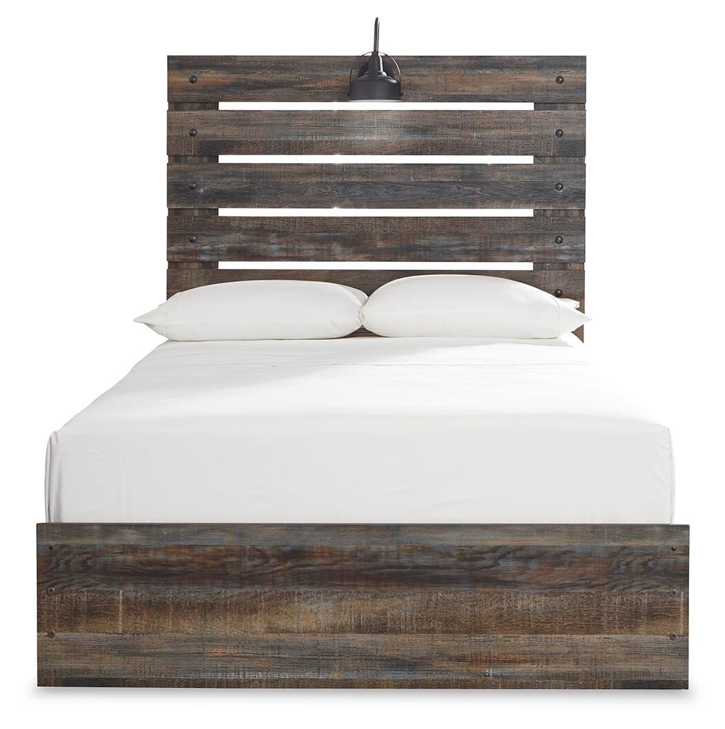 Drystan Panel Bed, Dresser and Mirror