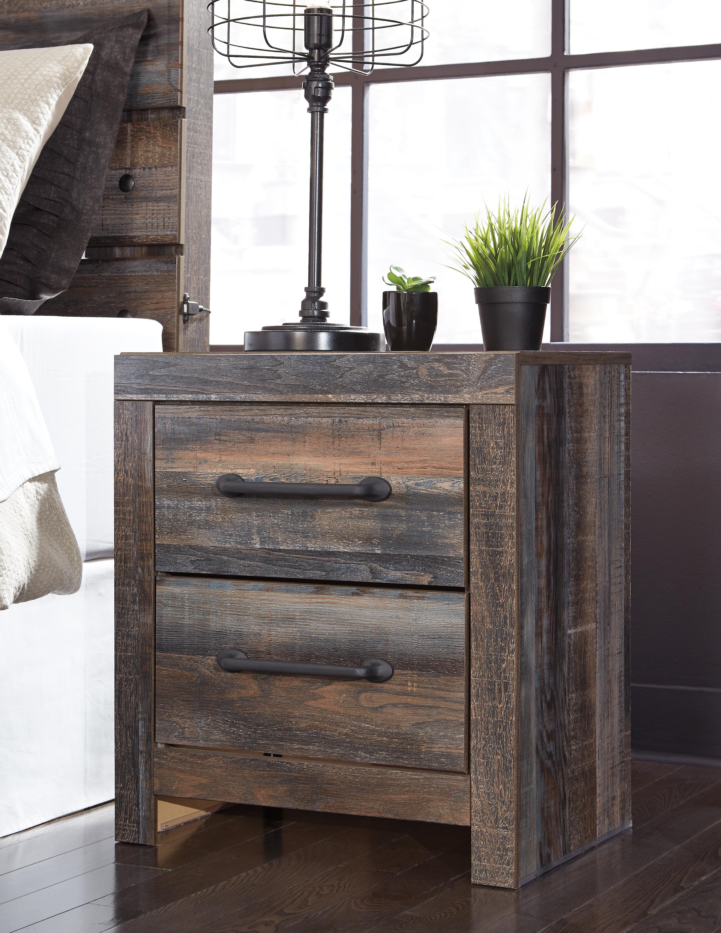 Drystan Panel Bed with Storage, Dresser and Mirror