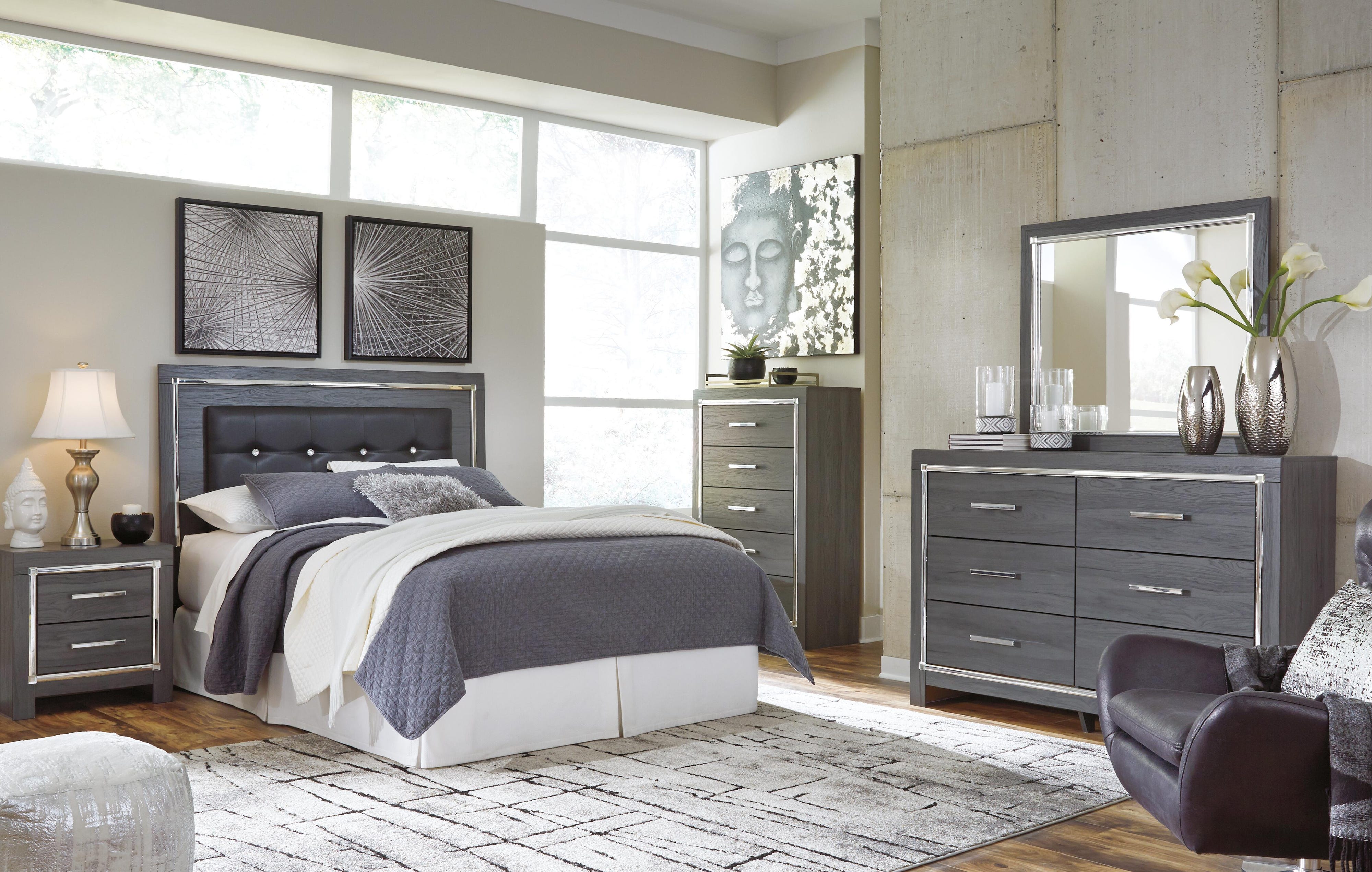 Lodanna Upholstered Panel Headboard with Dresser