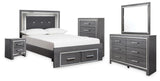 Lodanna Storage Bed, Dresser, Mirror, Chest and Nightstand
