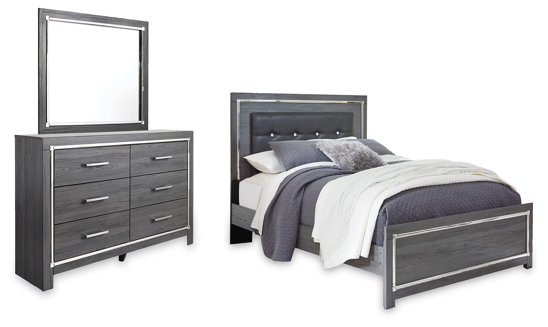 Lodanna Panel Bed, Dresser and Mirror