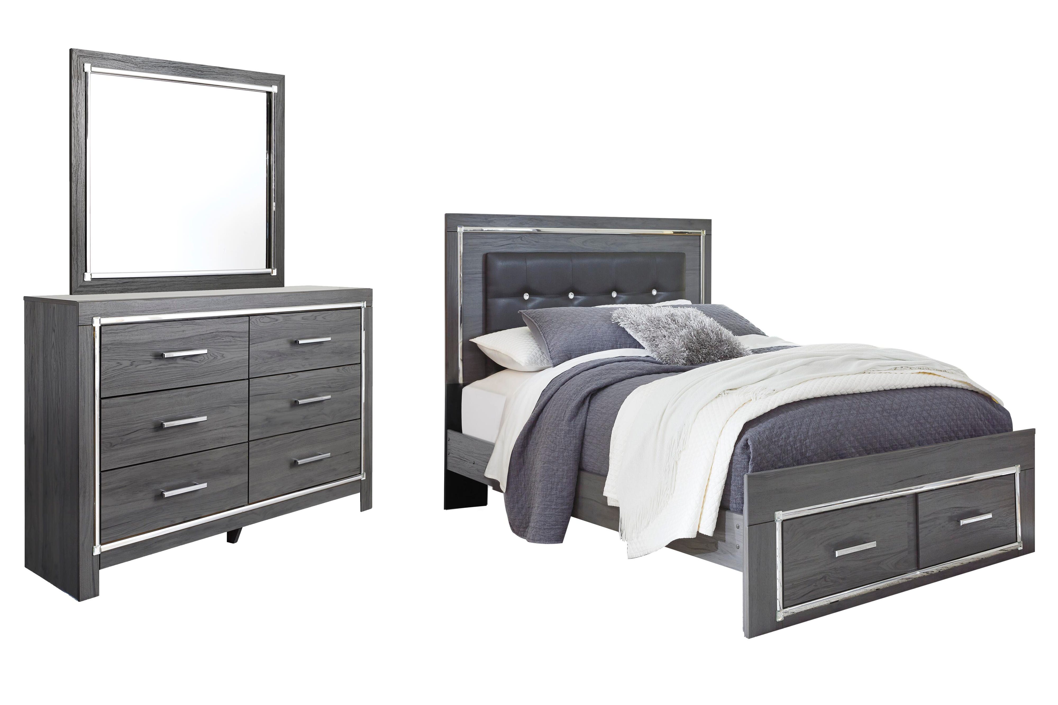 Lodanna Storage Bed, Dresser and Mirror