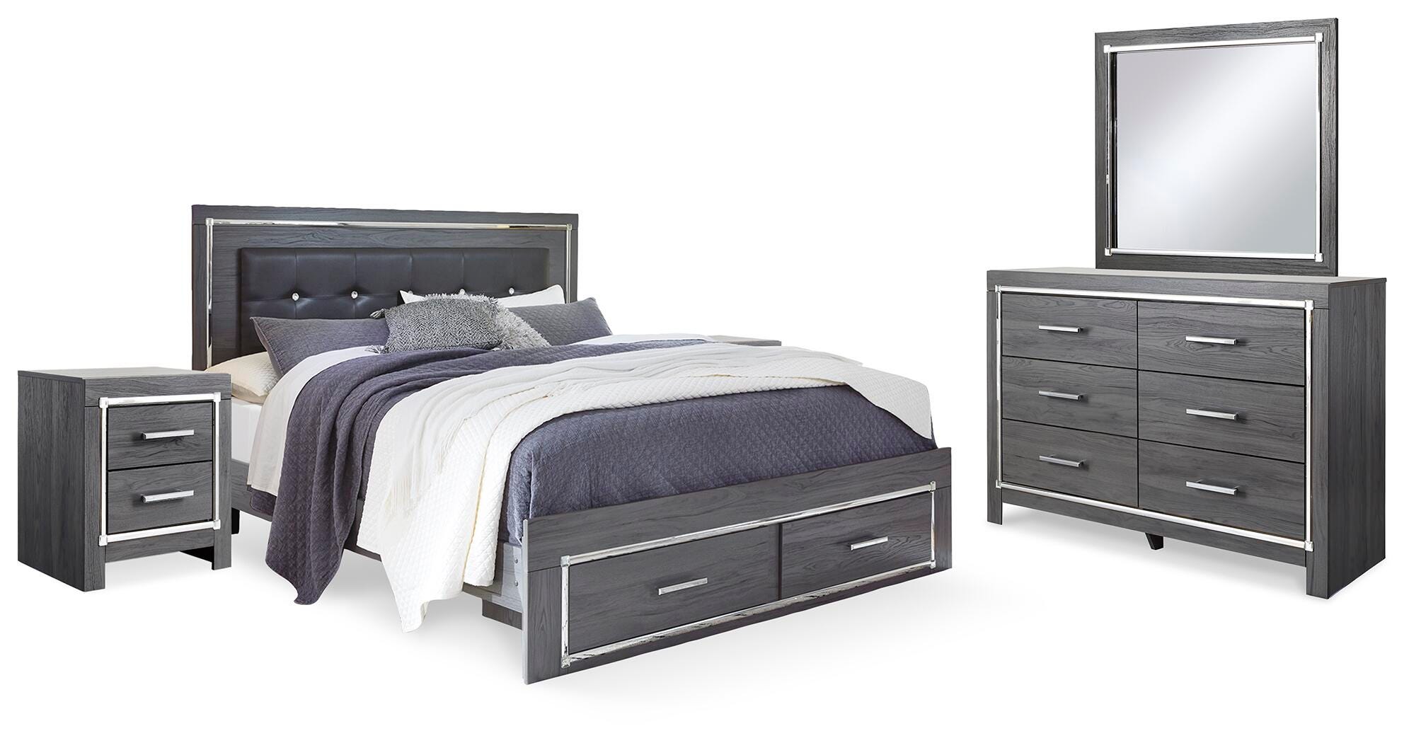 Lodanna Storage Bed, Dresser, Mirror and 2 Nightstands