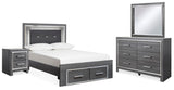 Lodanna Storage Bed, Dresser, Mirror and 2 Nightstands