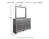 Lodanna Upholstered Storage Bed, Dresser and Mirror