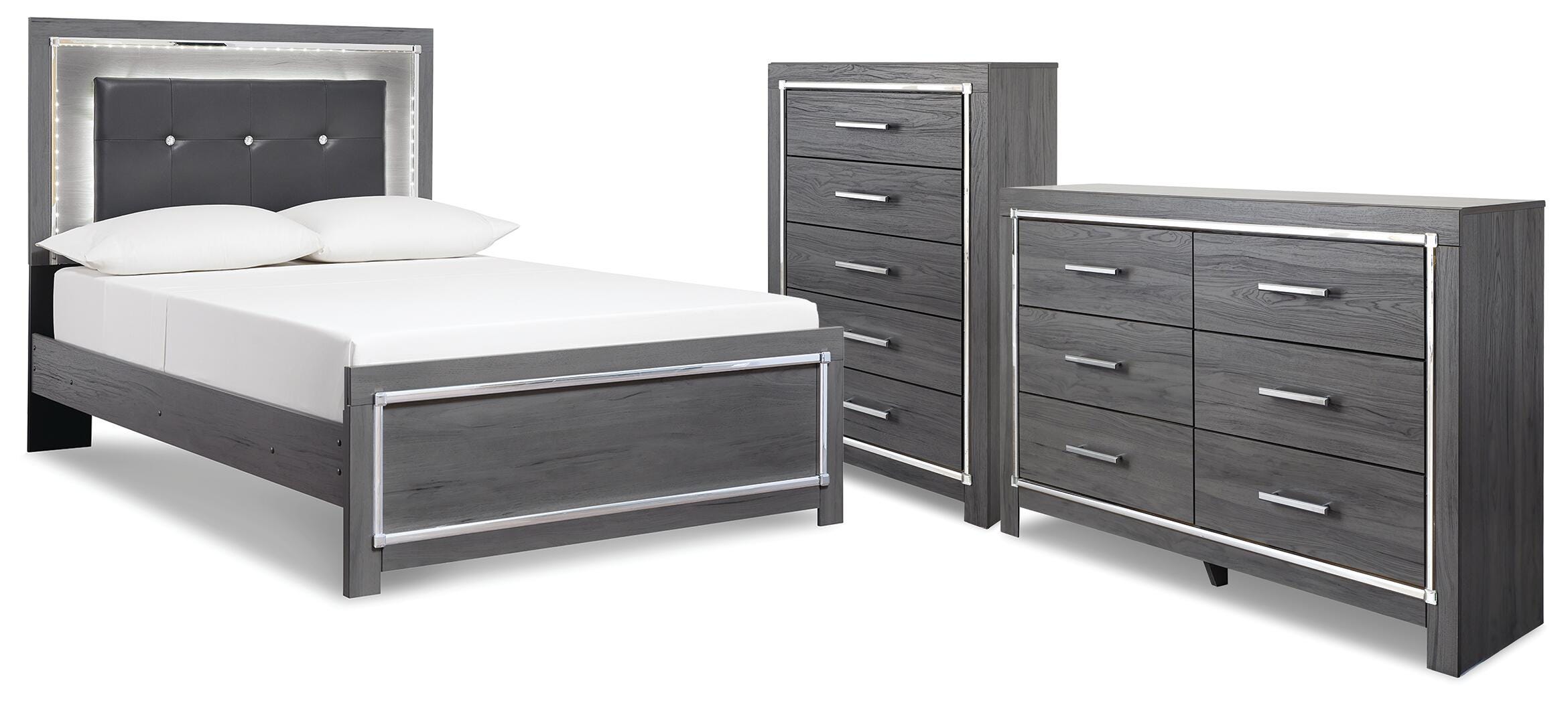 Lodanna Panel Bed, Dresser and Chest