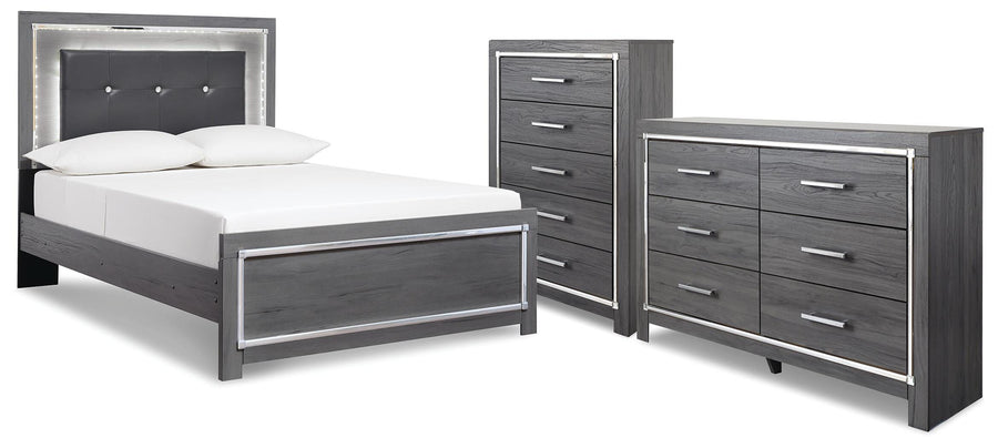Lodanna Panel Bed, Dresser and Chest