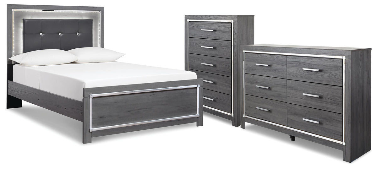 Lodanna Panel Bed, Dresser and Chest