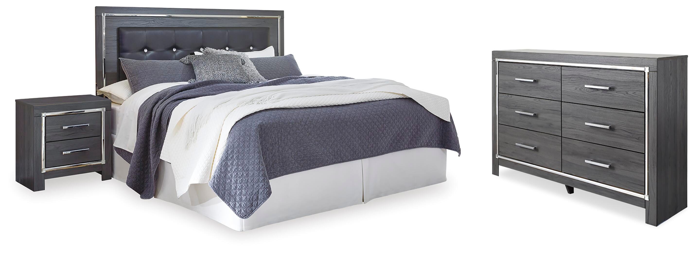 Lodanna /Cal Panel Headboard, Dresser and Nightstand