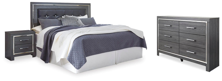 Lodanna /Cal Panel Headboard, Dresser and Nightstand