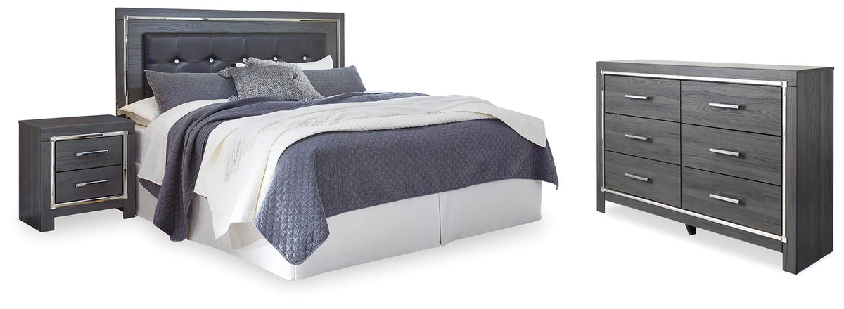 Lodanna /Cal Panel Headboard, Dresser and Nightstand