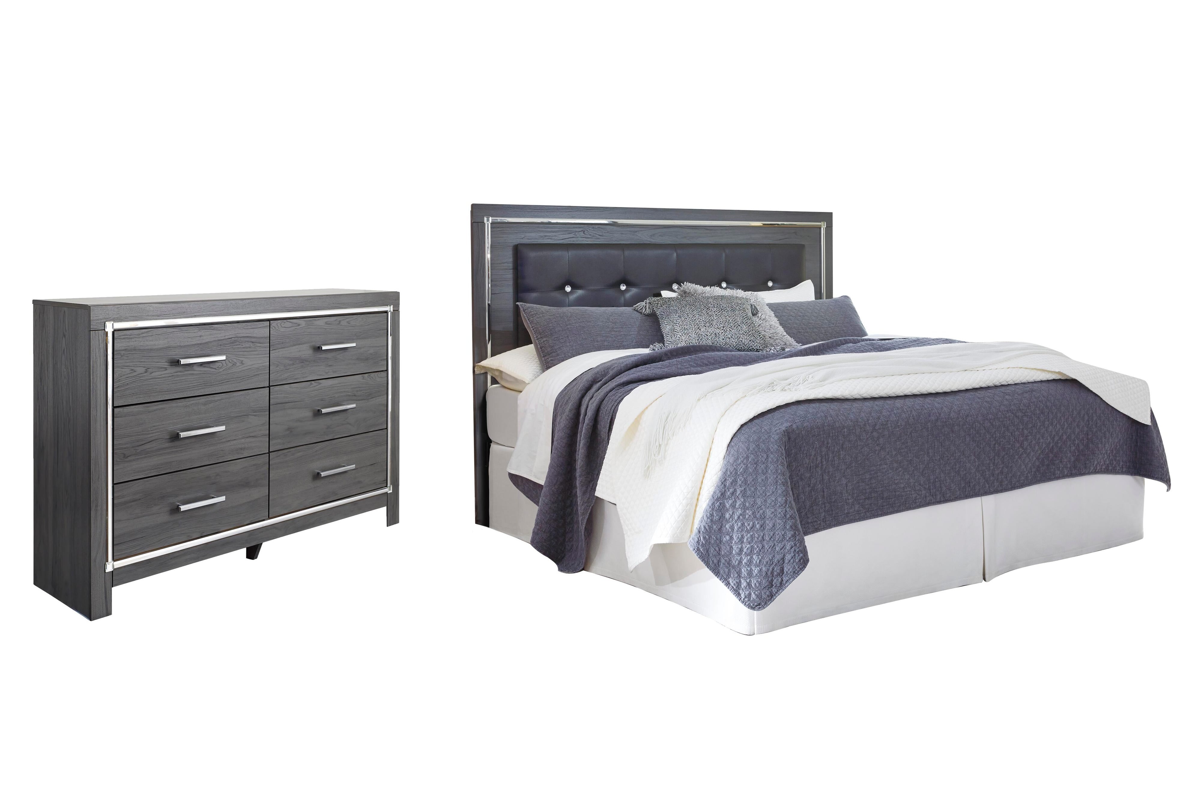 Lodanna Upholstered Panel Headboard with Dresser