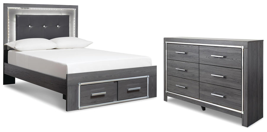 Lodanna Panel Storage Bed and Dresser