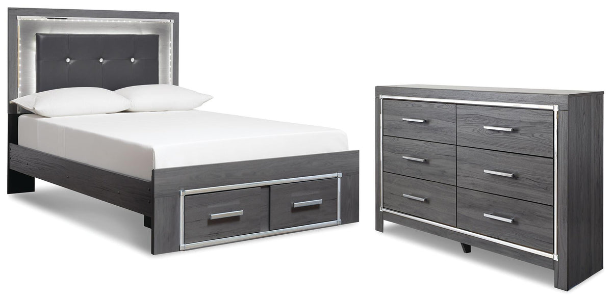 Lodanna Panel Storage Bed and Dresser