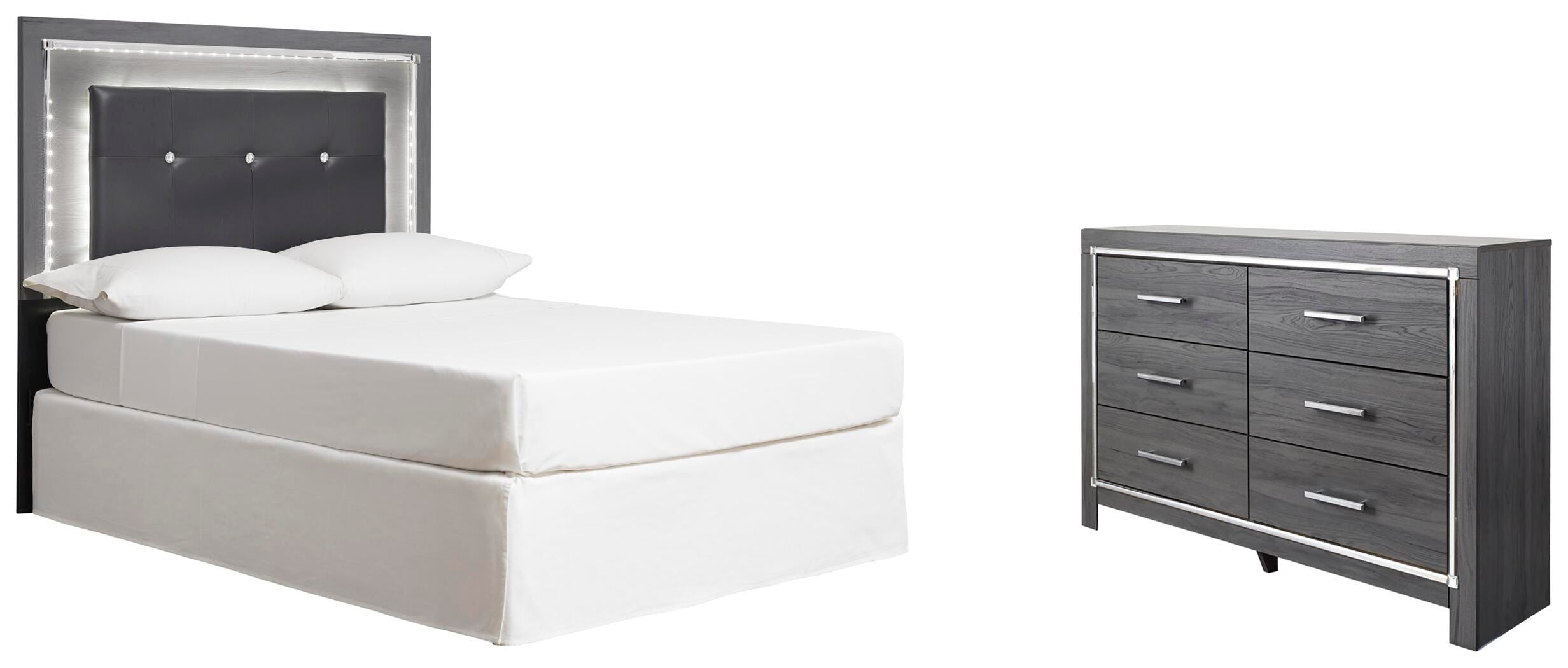 Lodanna Upholstered Panel Headboard with Dresser