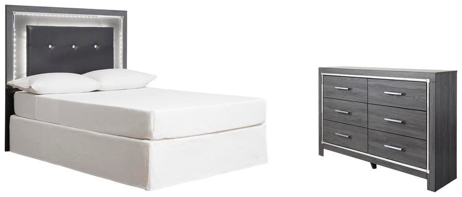 Lodanna Upholstered Panel Headboard with Dresser