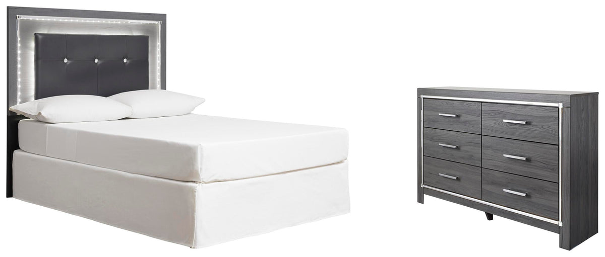 Lodanna Upholstered Panel Headboard with Dresser