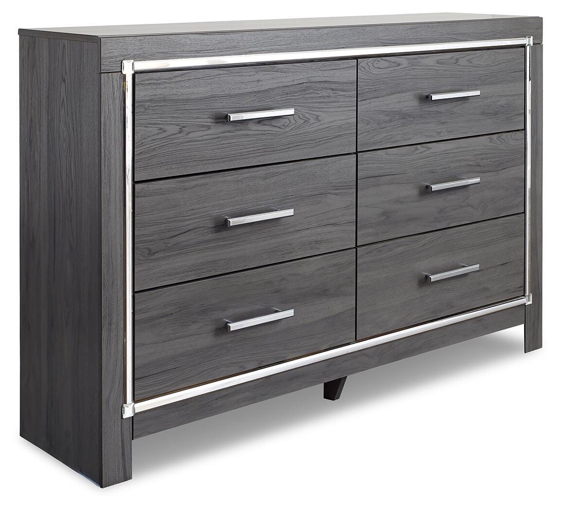 Lodanna Upholstered Panel Bed, Dresser, Chest and 2 Nightstands