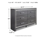Lodanna Panel Bed with 2 Storage Drawers with Dresser