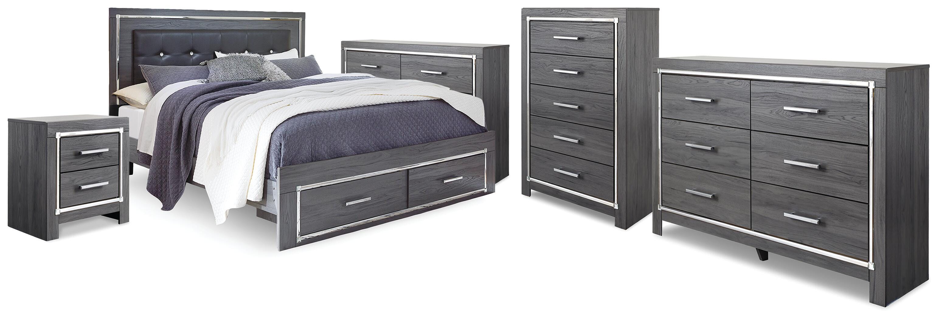 Lodanna Storage Bed, 2 Dressers, Cheat and Nightstand