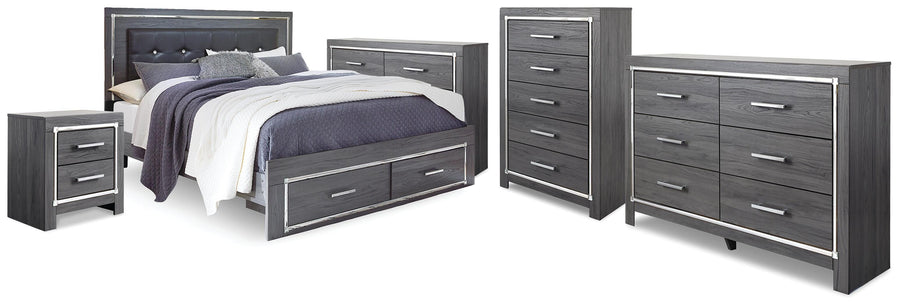 Lodanna Storage Bed, 2 Dressers, Cheat and Nightstand