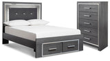 Lodanna Upholstered Panel Storage Bed and Chest