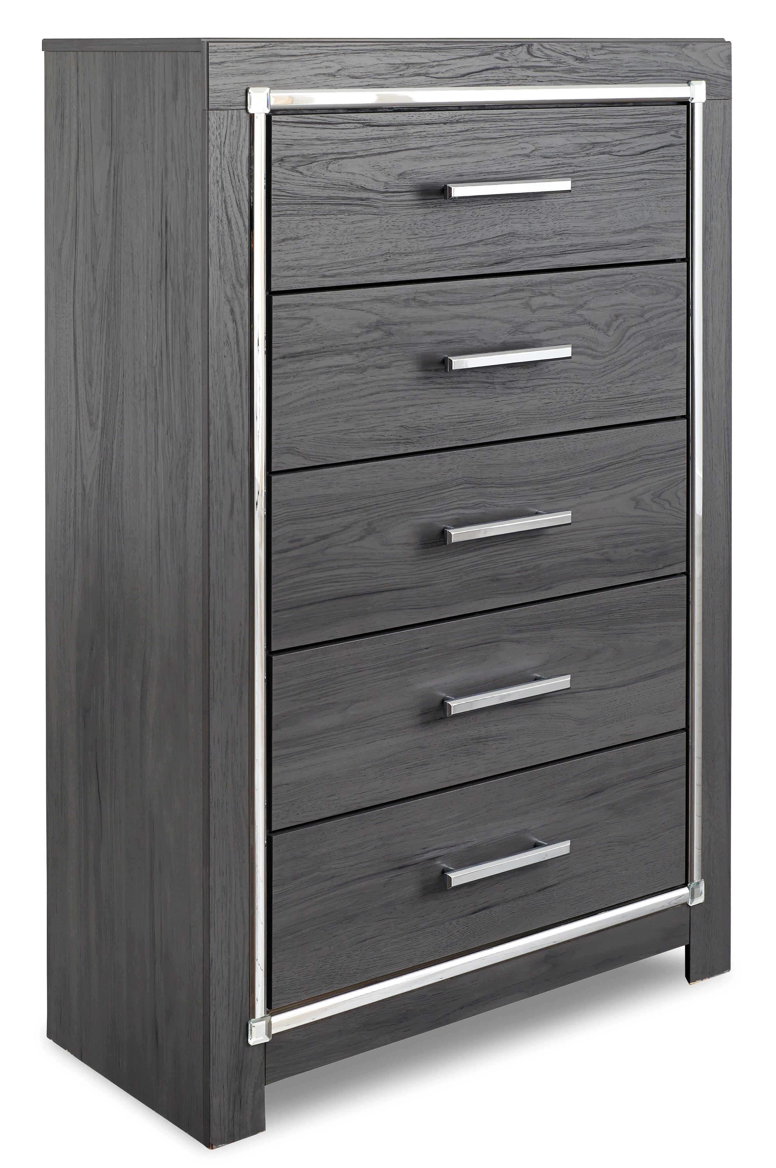 Lodanna Upholstered Panel Headboard with Mirrored Dresser