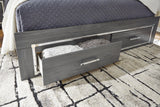Lodanna Panel Bed with 2 Storage Drawers with Mirrored Dresser, Chest and 2 Nightstands