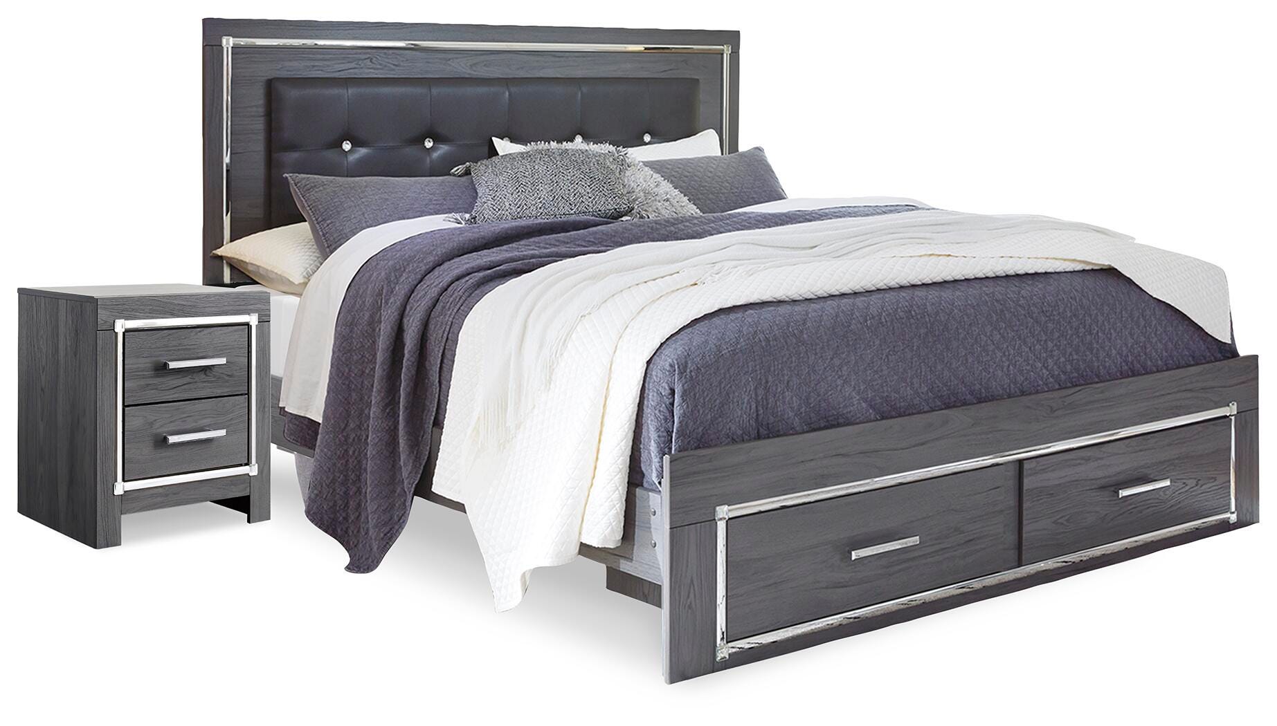 Lodanna Storage Bed and Nightstand