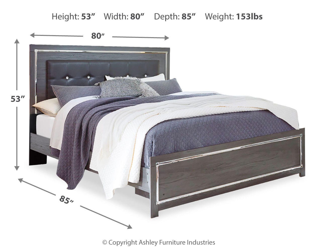 Lodanna Upholstered Panel Bed, Dresser, Chest and 2 Nightstands