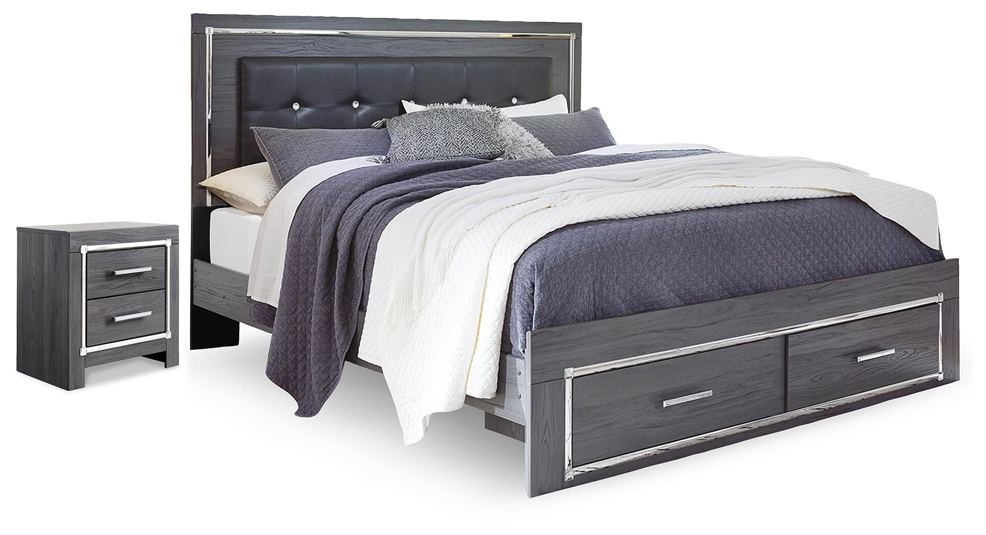 Lodanna Storage Bed and Nightstand