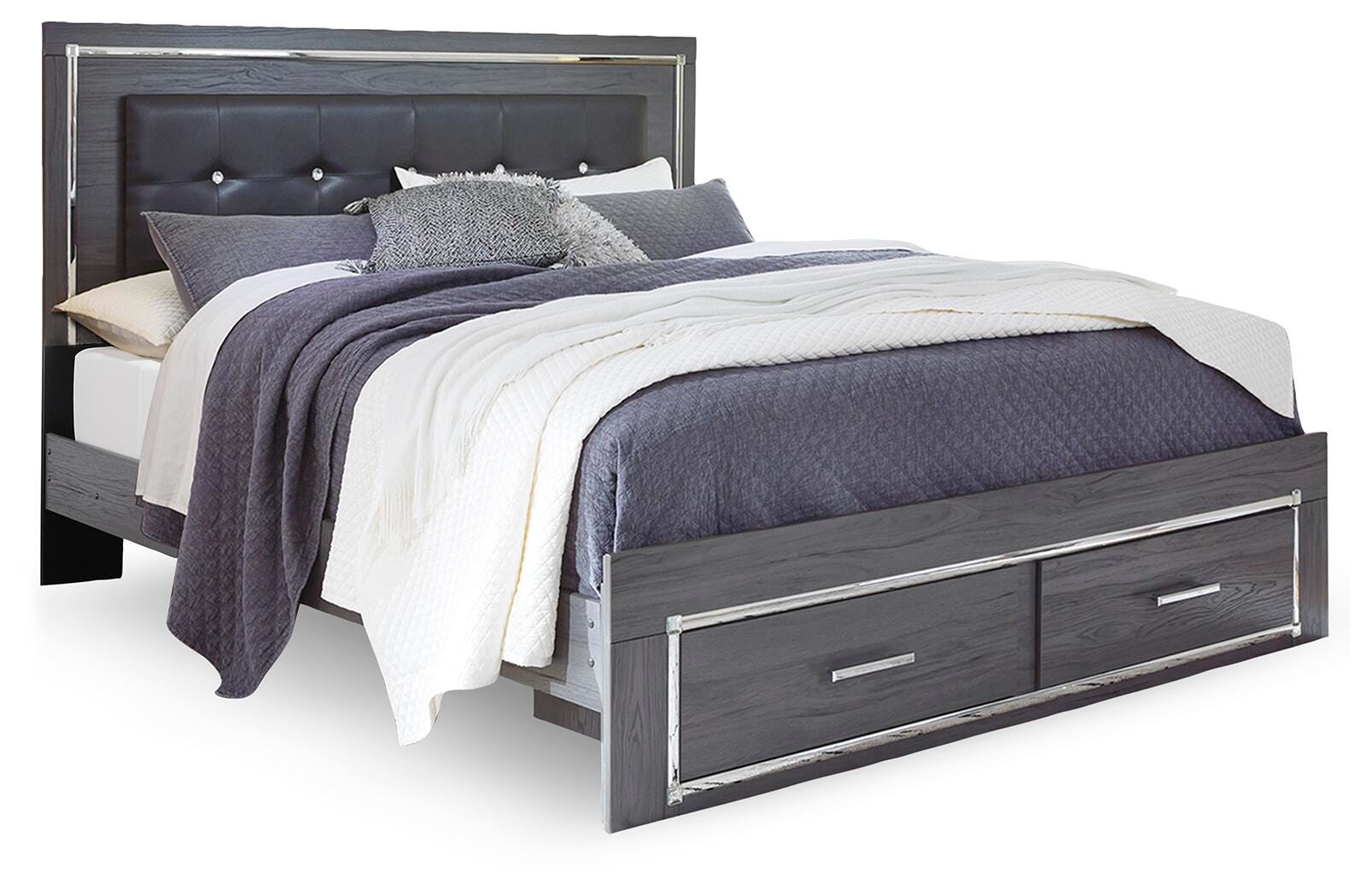 Lodanna Panel Storage Bed, Chest and 2 Nightstands