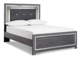 Lodanna Panel Bed with Mirrored Dresser and Chest