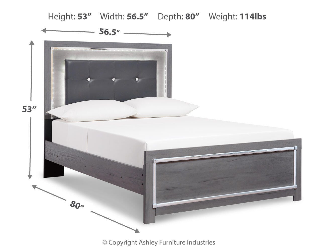 Lodanna Upholstered Panel Bed, Dresser, Mirror, and Nightstand